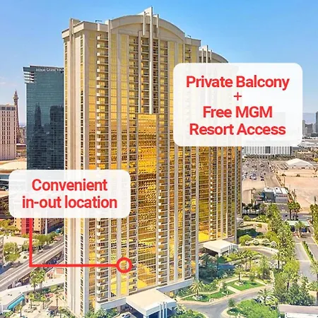 Lady Luck'S Vista - Private Balcony - Full Kitchen - Two Full Baths - Jetted Tub - Full Mgm Grand Resort Access W No Resort Fee At Mgm Signature-3